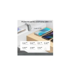 Power Bank VEGER LIPSTICK-C, 5000mAh, USB-C, 12W, 100 x 22 x 22 mm, Argintiu - Img 4