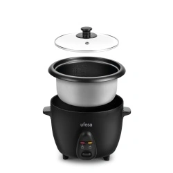 Rice Cooker UFESA Basmati AR4080, Capacitate 1.8L, 700W, Functie Mentinere Cald, Inox/Negru - Img 2