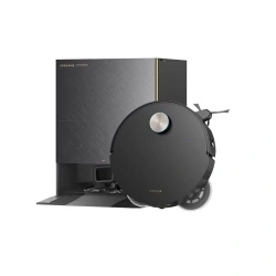 Robot de aspirare cu mop Dreame X60 Ultra Complete RLX87DE-BK, tehnologie HyperStream Detangling DuoBrush 2.0, navigare VersaLift DTOF cu camere AI, 35000Pa, negru
