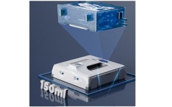 Robot de curatare geamuri Hutt A1, tehnologie AI cu frecventa variabila, rezervor apa 150 ml, 6000Pa, alb - Img 4