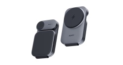 Suport birou AUKEY 3-in-1 pliabil cu incarcare wi-fi, QI 2.0, 30W, gri - Img 2