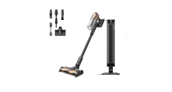 Aspirator vertical Dreame Z20 Station VZV25A, 26000 Pa, 250W, 90 minute, cu statie de golire, iluminare LED, 2,20 kg, baterie 2850mAh, negru