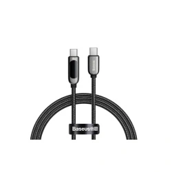 Cablu de Date Type-C la Type-C 100W, Fast Charging, 1m - Baseus Display (CATSK-B01), negru - Img 2