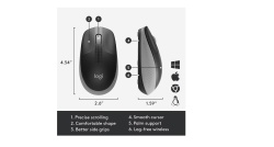 Mouse wireless Logitech M190, Mid Grey - Img 4