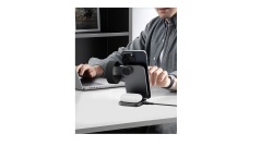 Suport birou AUKEY 3-in-1 pliabil cu incarcare wi-fi, QI 2.0, 30W, gri - Img 3