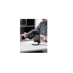 Suport birou AUKEY 3-in-1 pliabil cu incarcare wi-fi, QI 2.0, 30W, gri - Img 3
