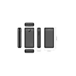 Acumulator extern Veger L30, Fast Charge, 30000 mAh, PD20W, Display LED, Black - Img 3