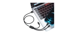 Cablu alimentare Veger, 3 in 1 Lightning/Type-C/micro USB, negru, 1.5m, negru - Img 2
