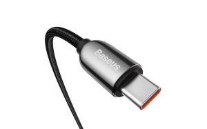 Cablu de Date Type-C la Type-C 100W, Fast Charging, 1m - Baseus Display (CATSK-B01) - Black - Img 3