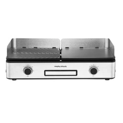 Grill electric Morphy Richards MGS1002, 2400W, argintiu