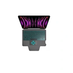 Husa cu tastatura + folie iPad Pro 11 (2022) Techsuit KeyTab Pro, negru