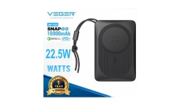 Power bank Veger W1151, MagOn, magnetic, wireless, 10000mAh, negru - Img 3