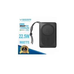 Power bank Veger W1151, MagOn, magnetic, wireless, 10000mAh, negru - Img 3