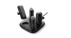 Set powerbank Veger, 4x5000mAh, USB-C, Lightning, Negru