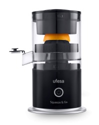 Storcator de Citrice Portabil UFESA Squeeze&Go, Reincarcabil USB, 45W, Negru