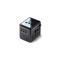 Yesido incarcator priza 3x USB, Type-C, for Travel, EU, UK, US, AUS, 3.6A - negru