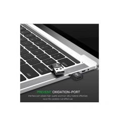 Adaptor Techsuit Type-C La USB OTG, Transfer De Date, Incarcare Rapida 3A - Negru - Img 3