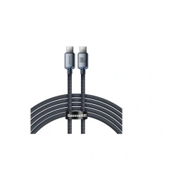 Baseus - Data Cable Crystal Shine (CAJY000601) - Type-C to Type-C, 100W, 1.2m - Black