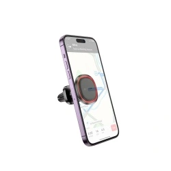 Suport telefon magnetic pentru grila ventilatie Borofone Roman BH124, negru - Img 4