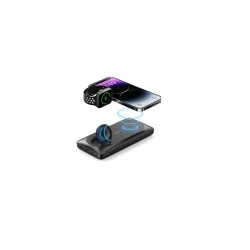 Acumulator extern VEGER MagMulti W1156, 10000 mAh, 1x USB, 1x USB-C, 1x Lightning, negru - Img 2