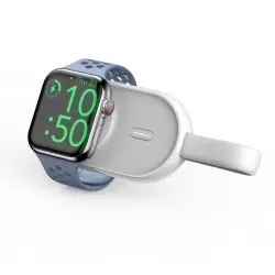 Baterie Externa Wireless VEGER W0102 pentru Apple Watch, 1200mAh, Incarcare Magnetica, Tip Breloc, Ultra-Compacta, alb - Img 3
