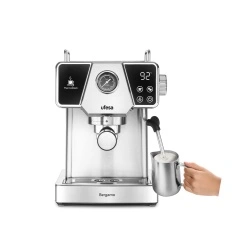 Espressor manual UFESA Bergamo, Capacitate 1.25L, 12 Cesti, Sistem Anti-Picurare, Argintiu - Img 5