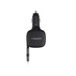 Incarcator auto Veger CC89, 1 x USB-A, 1 x USB-C, 1 x Lightning, 84 W, negru