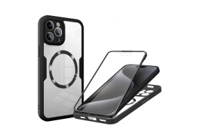 Techsuit - ColorVerse 360 MagSafe Series + Screen Protector - iPhone 15 Pro Max - Negru - Img 1