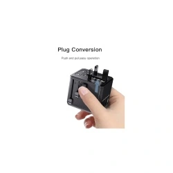 Yesido incarcator priza 3x USB, Type-C, for Travel, EU, UK, US, AUS, 3.6A - negru - Img 2