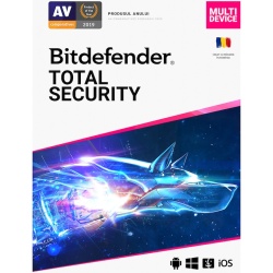 Bitdefender Total Security, 2 ani, 3 dispozitive, licenta retail