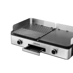 Grill electric Morphy Richards MGS1002, 2400W, argintiu - Img 2