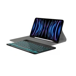 Husa iPad Pro 2018 11.0 cu tastatura magnetica wireless RGBpencil holder Techsuit,negru - Img 4