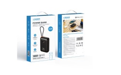 Powerbank VEGER K1 10.000mAh, 35W PD cu Ecran Digital ,Negru - Img 4
