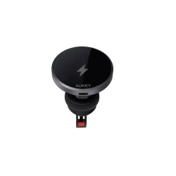 Suport auto pentru telefon Aukey HD-MC13, incarcare rapida 15W Qi2, negru