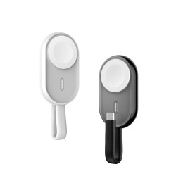 Baterie Externa Wireless VEGER W0102 pentru Apple Watch, 1200mAh, Incarcare Magnetica, Tip Breloc, Ultra-Compacta, Negru