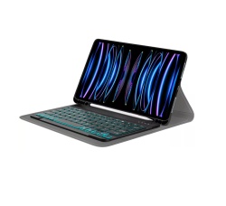 Husa iPad Pro 2018 11.0 cu tastatura magnetica wireless RGBpencil holder Techsuit,negru