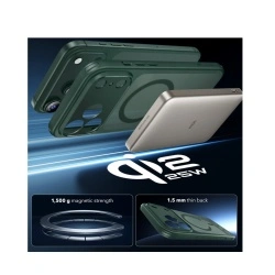 Husa iPhone 17 Pro ESR Classic Hybrid HaloLock, verde - Img 2