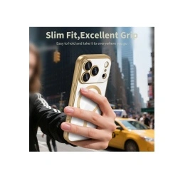 Husa iPhone 17 Pro - Techsuit Luxury Crystal MagSafe - verde - Img 4