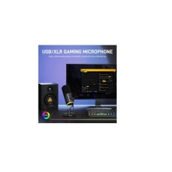 Microfon de gaming Maono PD100X, dinamic, USB, suport de masă, RGB, cu anulare a zgomotului (desigilat) - Img 4