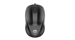 Mouse cu fir HP 1000, USB, ambidextru, 1200 DPI, 3 butoane, negru