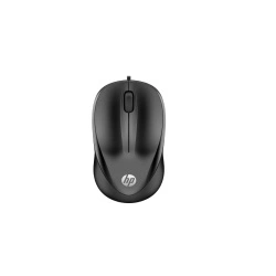Mouse cu fir HP 1000, USB, ambidextru, 1200 DPI, 3 butoane, negru