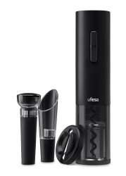 Set Tirbuson Electric UFESA Easy Open, 4 in 1, Baterie Reincarcabila + Accesorii Vin, Negru - Img 5