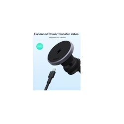 Suport auto pentru telefon Aukey HD-MC13, incarcare rapida 15W Qi2, negru - Img 2