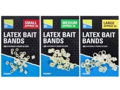 Inele Elastice Preston Latex Bait Bands, Clear, 50buc/plic