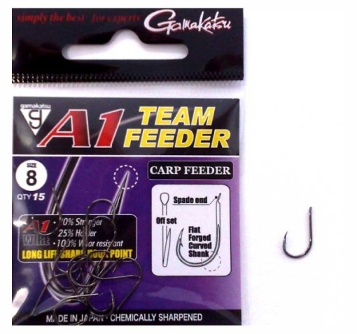 Gamakatsu - Carlige A1 Team Feeder Nr 8 /15 buc. Carp Feeder