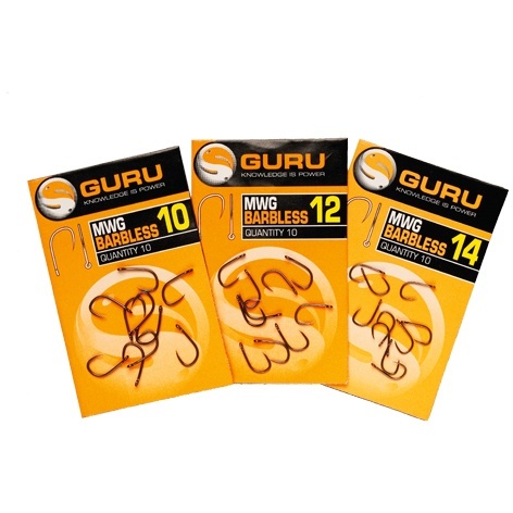 Carlige MWG,Guru, Barbless 10 buc./plic