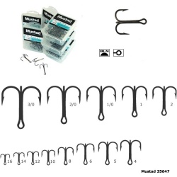 Mustad, Ancora Tripla Nikel Rotunda, 35467 BLN, 10buc/pac.