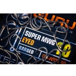 Guru, Carlige Super MWG, Eyed, Barbed, 10 buc./plic