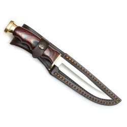 Muela Cutit Vanatoare MLRANGER-12 + Teaca Piele Maner Lemn
