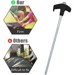 Set 8 Cuie Fixare cu 2 Chei si Intinzator, Ancorare Corturi/Umbrele/Rodpoduri/etc.